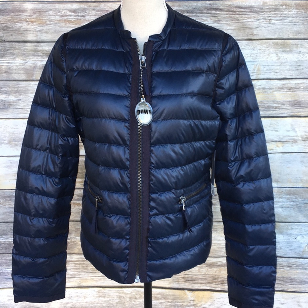 Navy down jacket, L